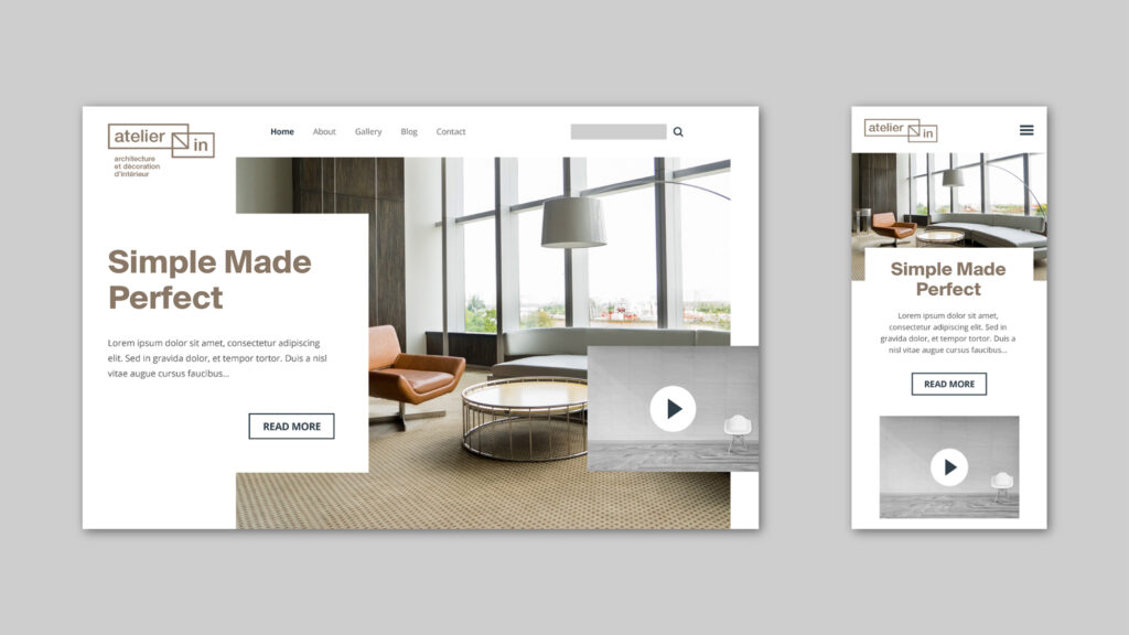 Variation de logo pour le site internet Atelier In